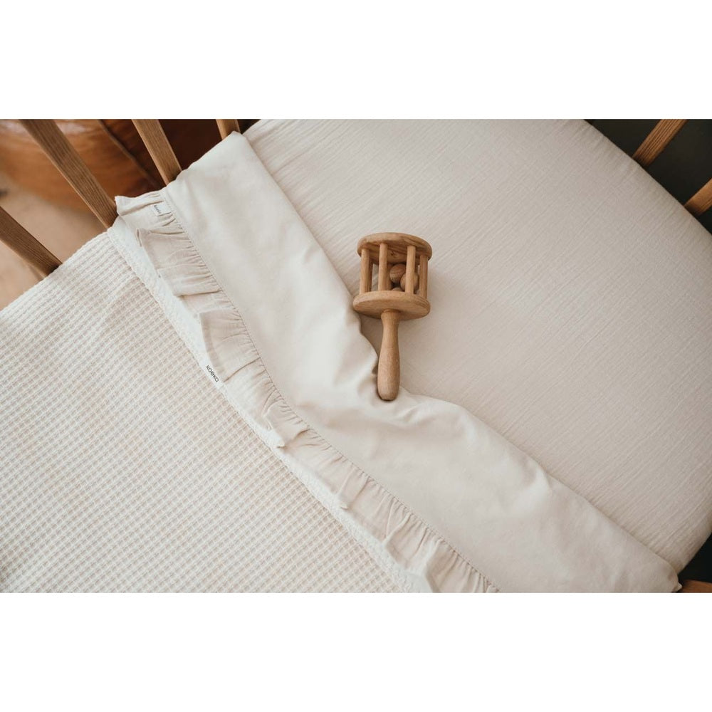 Koeka Wiegdeken Cotton Fleece Malaga Warm White - Wiegdekentje 75x100 cm