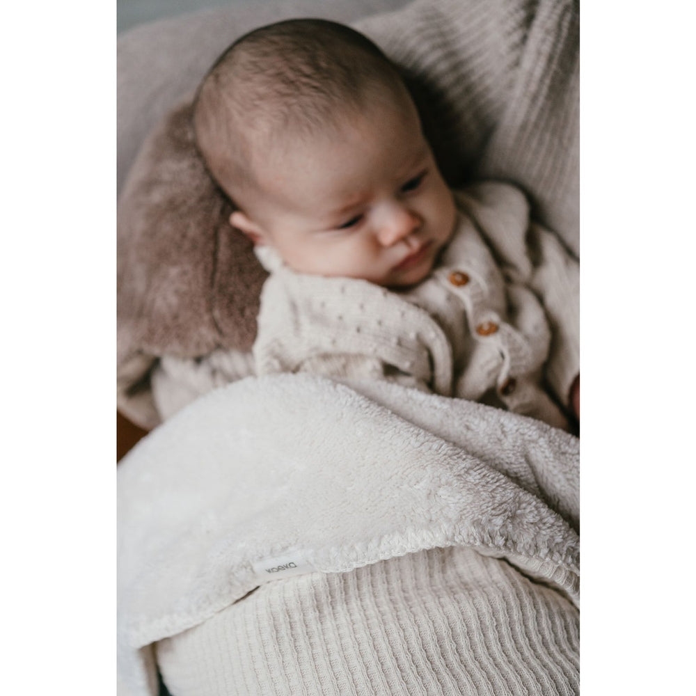 Koeka Wiegdeken Cotton Fleece Malaga Warm White - Wiegdekentje 75x100 cm
