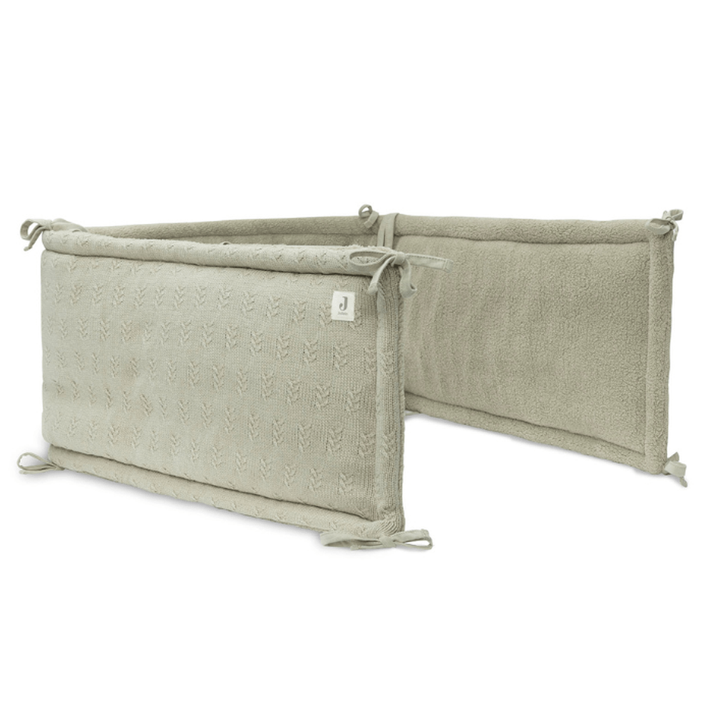 Jollein Parkomrander / Boxomrander / Bedomrander 180x30 Cm - Grain Knit Olive Green