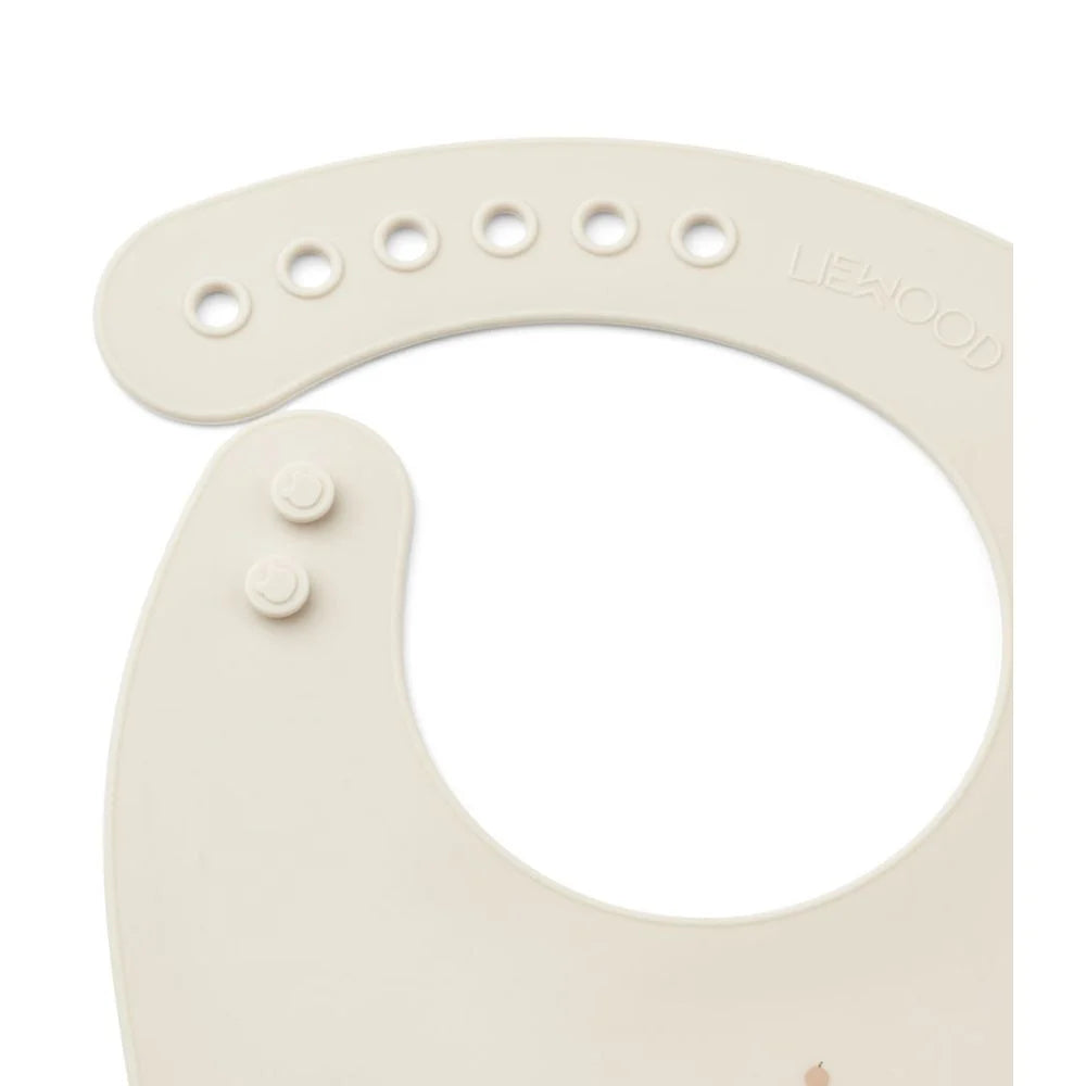 Liewood Siliconen Slabbetje 2pcs - Peach/Sea Shell