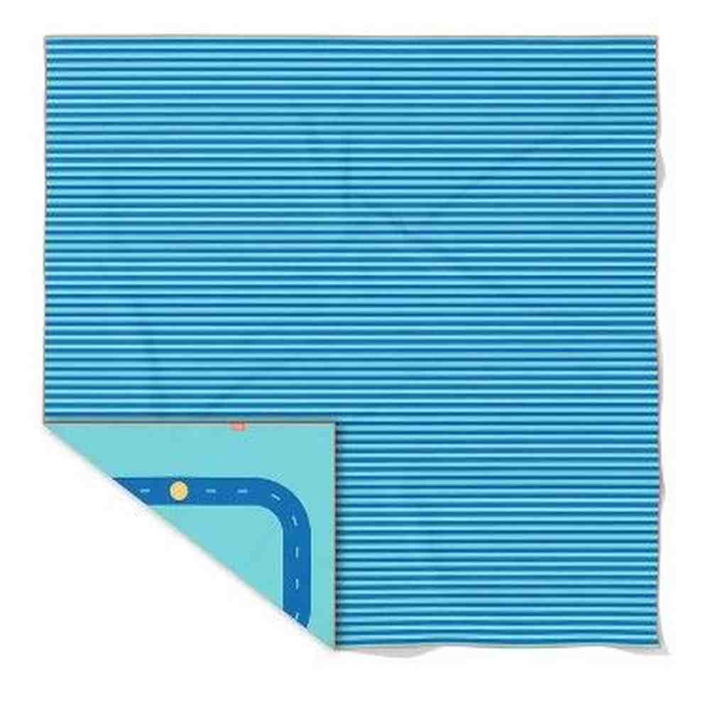 Quut - Speelhanddoek XL - 180x180cm - On The Road Blue