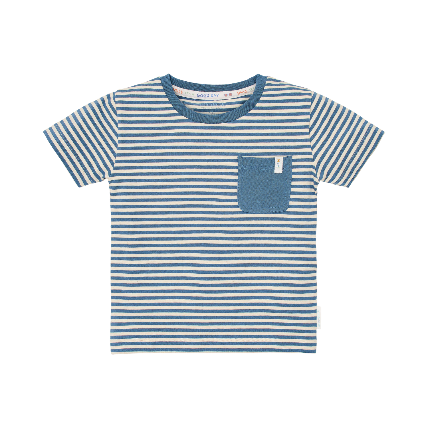 Little Dutch T-shirt Manches Courtes Indigo Sand Stripe