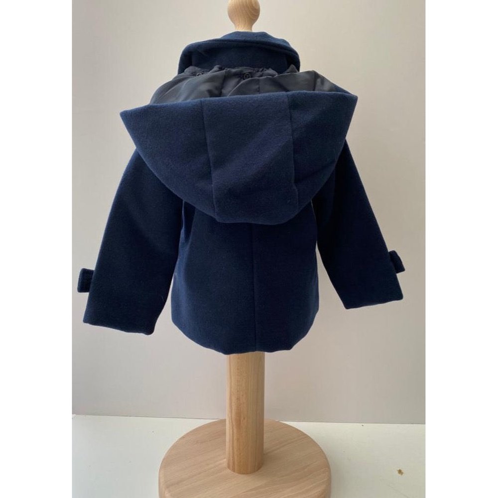 MANTELTJE MET KAP UNISEX DONKERBLAUW