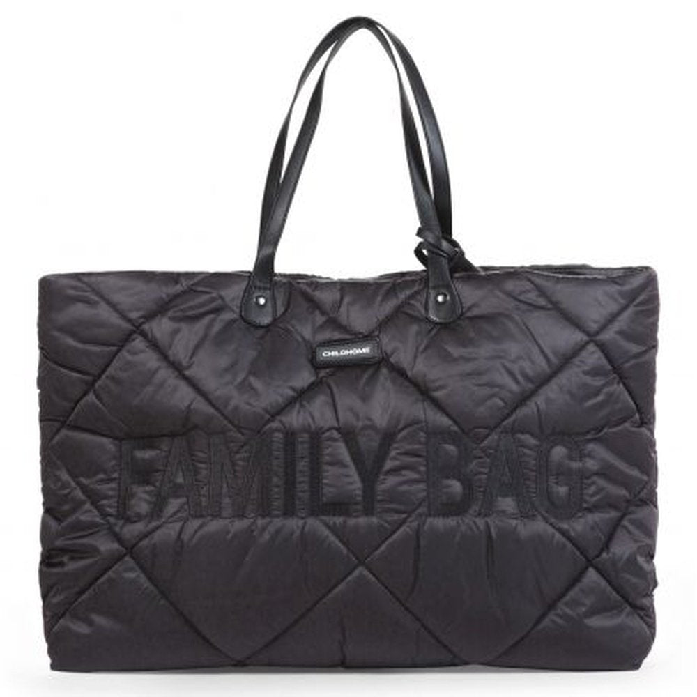 FAMILY BAG ZWART GEWATTEERD