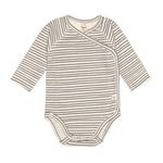 BABY WRAP ROMPER LANGE MOUWEN GESTREEPT