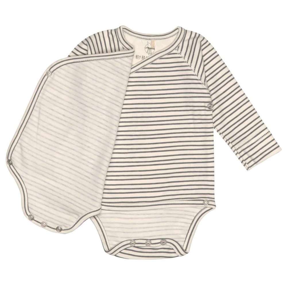 BABY WRAP ROMPER LANGE MOUWEN GESTREEPT