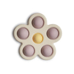 MUSHIE PRESS-TOY FLOWER - SOFT LILAC/DAFFODIL/IVORY