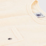 T-SHIRT MET KORTE MOUWEN IN GEVLAMDE JERSEY VOOR BABYJONGENS - BEIGE